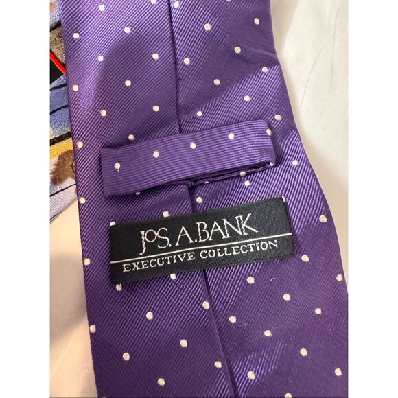 Jos. A. Bank Executive Collection tie in purple with small white polka dots - Picture 5 of 5